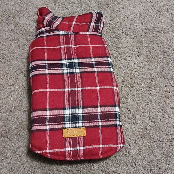 Reversible Waterproof Winter Dog Jacket Coat Plaid and solid Black Sz S … - Picture 2 of 7